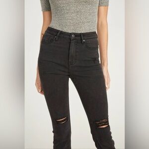 Vigoss 90s Vintage Jeans Ace Straight Skinny Stretch Black Wash